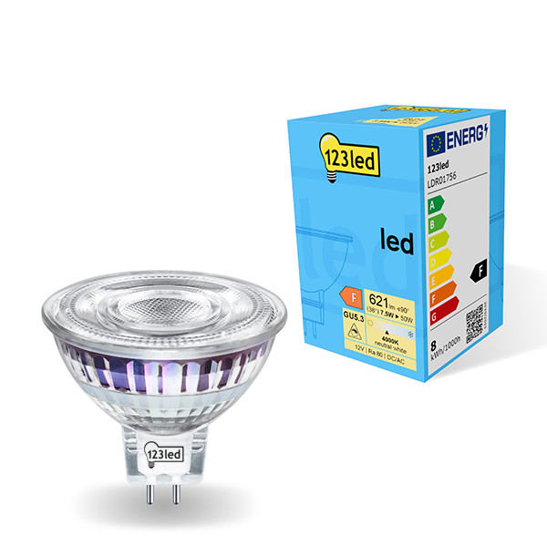 123inkt 123led GU5.3 LED dimmable spotlight 7.5W (50W) | 4000K  LDR01756 - 1