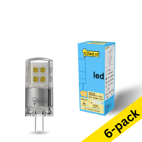 123led GY6.35 LED capsule 2.5W (28W) (6-pack) LDR01945 - 1