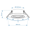 123led LED GU10 nickel spotlight fixture LDR08002 - 4