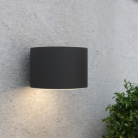 123led black Gloucester solar wall lamp LDR08536