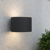 123led black Gloucester up & down solar wall lamp LDR08537