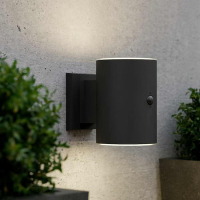 123led black Grantham up & down solar wall lamp with sensor LDR08531