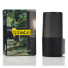 123inkt 123led black Smokey round wall lamp | Suitable for 1 x E27 6151 LDR08510 - 2