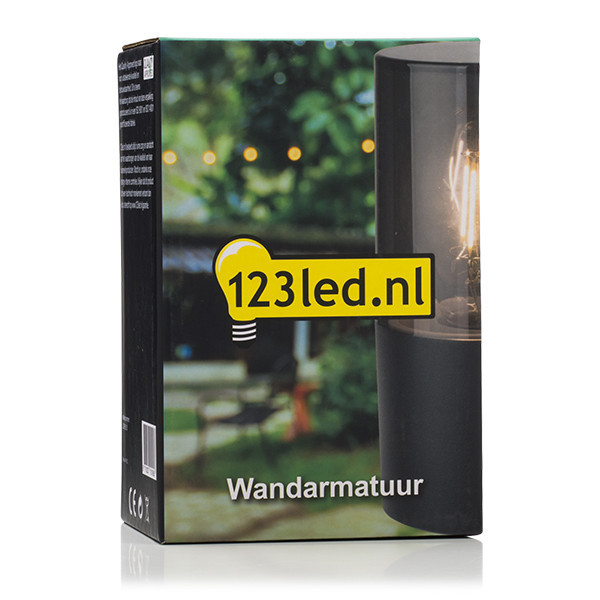 123inkt 123led black Smokey round wall lamp | Suitable for 1 x E27 6151 LDR08510 - 5