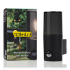 123inkt 123led black Smokey round wall lamp with sensor | Suitable for 1 x E27 6151-PIR LDR08511 - 2