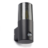 123inkt 123led black Smokey round wall lamp with sensor | Suitable for 1 x E27 6151-PIR LDR08511 - 3