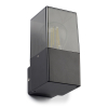 123inkt 123led black Smokey square wall lamp | Suitable for 1 x E27 6152 LDR08512 - 3