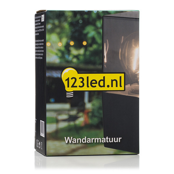 123inkt 123led black Smokey square wall lamp | Suitable for 1 x E27 6152 LDR08512 - 5