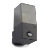 123inkt 123led black Smokey square wall lamp with sensor | Suitable for 1 x E27 6152-PIR LDR08513 - 3
