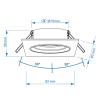 123led black recessed GU10 spotlight fixture, Ø 75mm | IP20 LDR08004 - 4