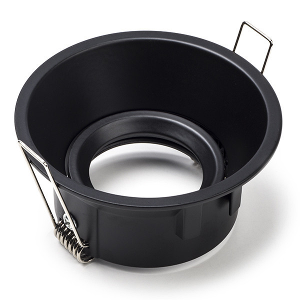 123led black recessed deep GU10 spotlight fixture, Ø 85mm | IP20 LDR08007 - 1