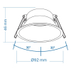123led black recessed deep GU10 spotlight fixture, Ø 85mm | IP20 LDR08007 - 4