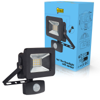 123inkt 123led floodlight with sensor 10W | 4000K | 1100 lumens | IP44  LDR01986