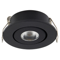 123led mini black recessed spotlight, Ø 42mm (3W) | 2700K LDR02152