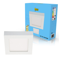 123inkt 123led square dimmable downlight, 17.7cm x 17.7cm (12W) | 3000-6000K | Surface-mounted and built-in 810384L123 LDR02021