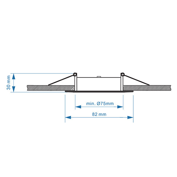 123led white recessed GU10 spotlight fixture, Ø 75mm | IP20 LDR08003 - 5