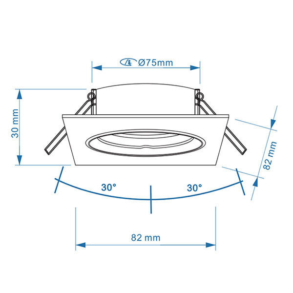 123led white recessed GU10 spotlight fixture, Ø 75mm | IP20 LDR08003 - 4