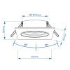 123led white recessed GU10 spotlight fixture, Ø 75mm | IP20 LDR08003 - 4