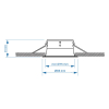 123led white recessed GU10 spotlight fixture, Ø 75mm | IP65 LDR08020 - 5