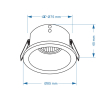 123led white recessed GU10 spotlight fixture, Ø 75mm | IP65 LDR08020 - 4