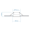 123led white recessed deep GU10 spotlight fixture, Ø 85mm | IP20 LDR08006 - 5
