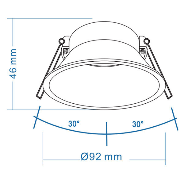 123led white recessed deep GU10 spotlight fixture, Ø 85mm | IP20 LDR08006 - 4