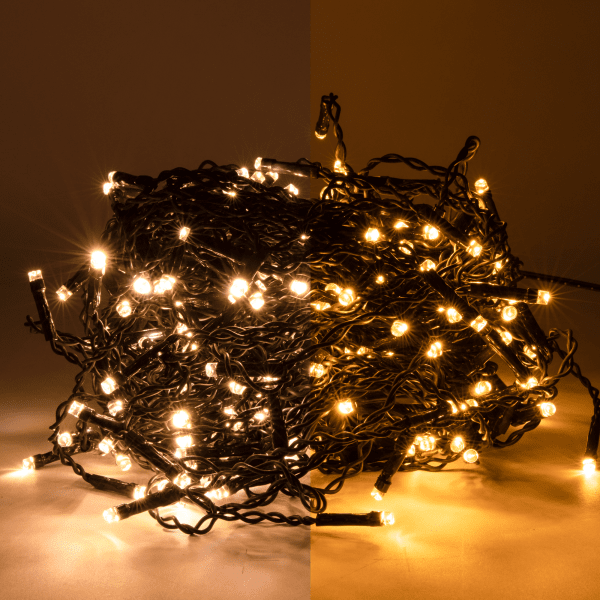 123inkt 240 LED icicle lights | warm white & extra warm white | remote control | 9.7m  299264 - 1