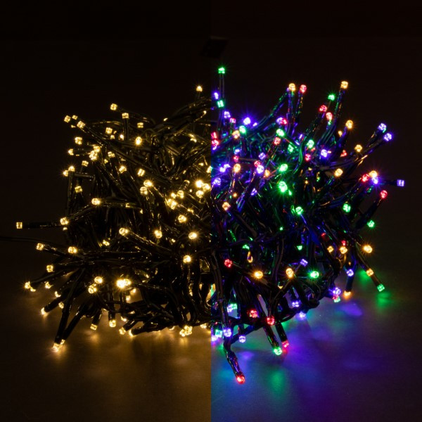123inkt 384 LED cluster lights | multicolour & warm white | remote control | 6m  299291 - 1