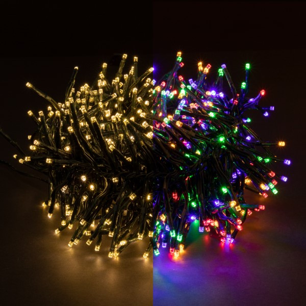 123inkt 768 LED cluster lights | multicolour & warm white | remote control | 8.6m  299293 - 1
