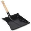 123inkt Black dustpan with wooden handle  SDR00076