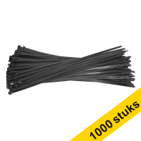 Cable ties / tiewrap (black) | 200 x 4.8mm | 1,000-pack