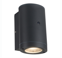 123inkt LED anthracite Kingston round wall lamp with sensor | Suitable for 1 x GU10 | IP44  LDR06354