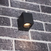 123inkt LED anthracite San Diego square wall lamp | Suitable for 1 x GU10 | IP44  LDR06281 - 1