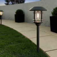123inkt LED black Dartington solar garden lantern | 3000K, 50 lumens DSGL LDR09020