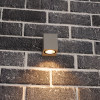 123inkt LED grey San Diego square wall lamp | Suitable for 1 x GU10 | IP44  LDR06285 - 1
