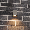 123inkt LED grey San Diego square wall lamp | Suitable for 1 x GU10 | IP44  LDR06285