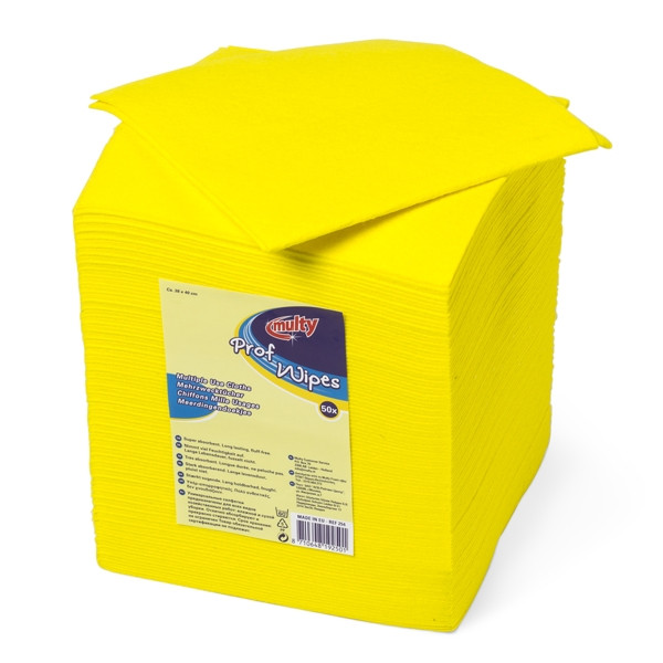 123inkt Multy yellow cleaning cloths, 38cm x 40cm (50-pack) 467152 SDR00129 - 1