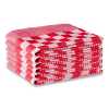 123inkt Red checkered tea towels, 65cm x 65cm (6-pack)  SDR05198