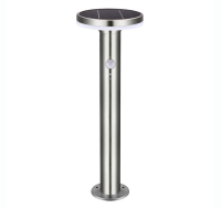 123inkt Stainless steel Porto solar garden lantern with sensor | 2700K | 6W  LDR01386