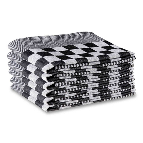 123inkt Tea towel blocks, black, 65 x 65 (6-pack)  SDR05200 - 1