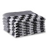 Tea towel blocks, black, 65 x 65 (6-pack)