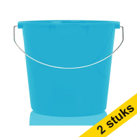 blue household bucket, 10 litres (2-pack)