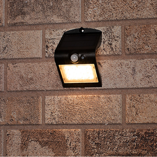 Black Kytoto solar wall lamp with sensor | 3000K | 1.5W LDR01372 - 1