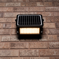 Black solar floodlight with sensor | 3000K | 10W LDR01389