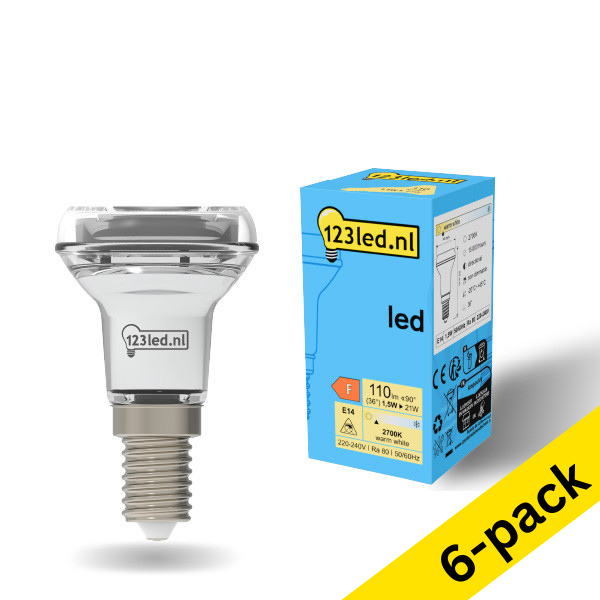 123led E14 LED R39 reflector bulb 1.5W (21W) (6-pack) LDR01917 - 1