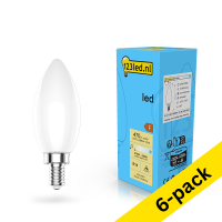 123led E14 LED dimmable filament matte candle bulb 4.5W (40W) (6-pack)