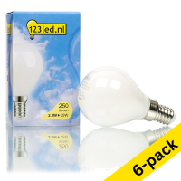 123led E14 LED dimmable matte ball bulb 2.8W (25W) (6-pack)