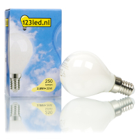 123led E14 LED dimmable matte ball bulb 2.8W (25W) LDR01620
