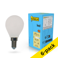 123led E14 LED dimmable matte ball bulb 4.5W (40W) (6-pack)