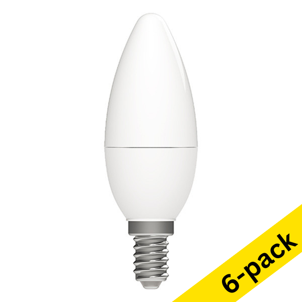 123led E14 LED dimmable matte candle bulb 5.5W (40W) (6-pack) LDR06530 - 1